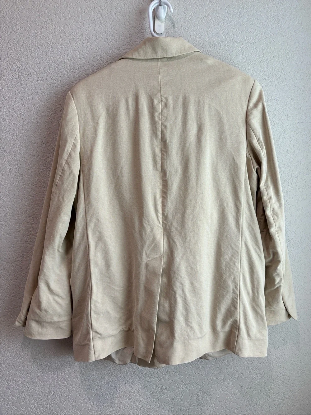 COS Linen Blend Relaxed Fit Cream Beige Blazer Suit Jacket Women’s Size 6